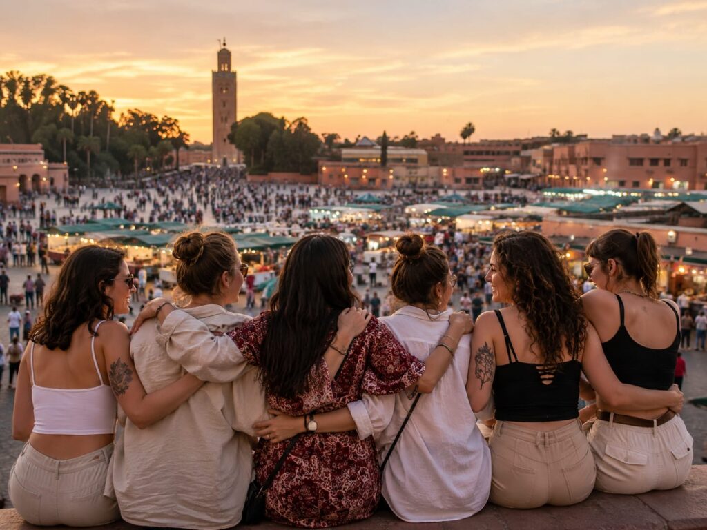 Gay and lesbian Morocco tours, Marrakech medina street scene