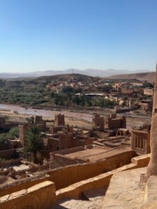 View over Ait Ben Haddou and the valley from the top of the ksar