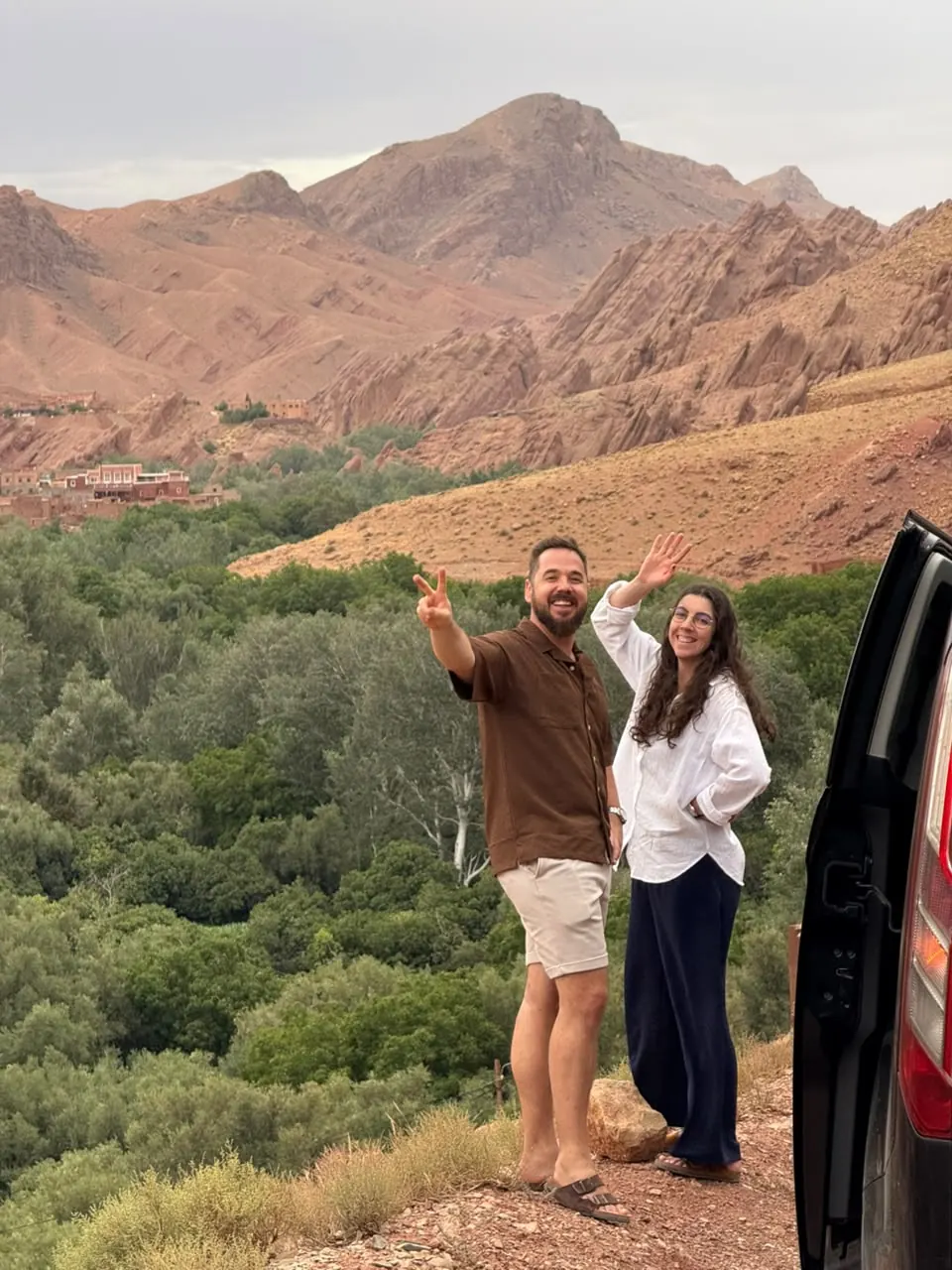 Couple on a private tour in the Dades Valley