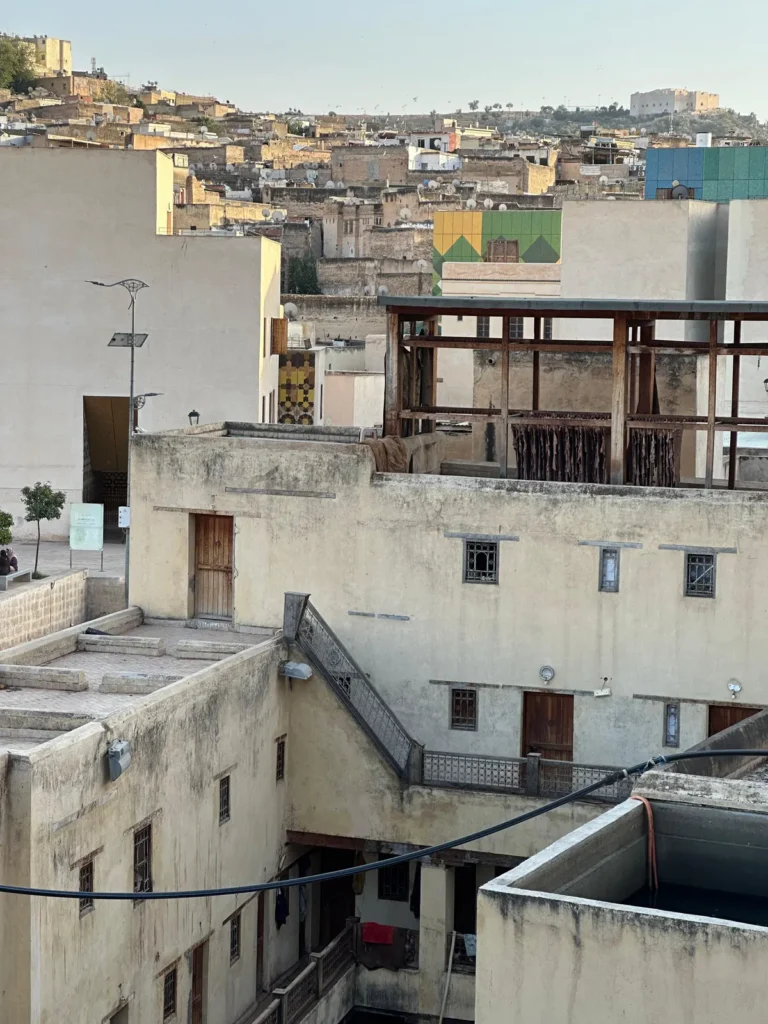Rooftop view over the Fes medina, the starting point for the trip from Fes to Merzouga