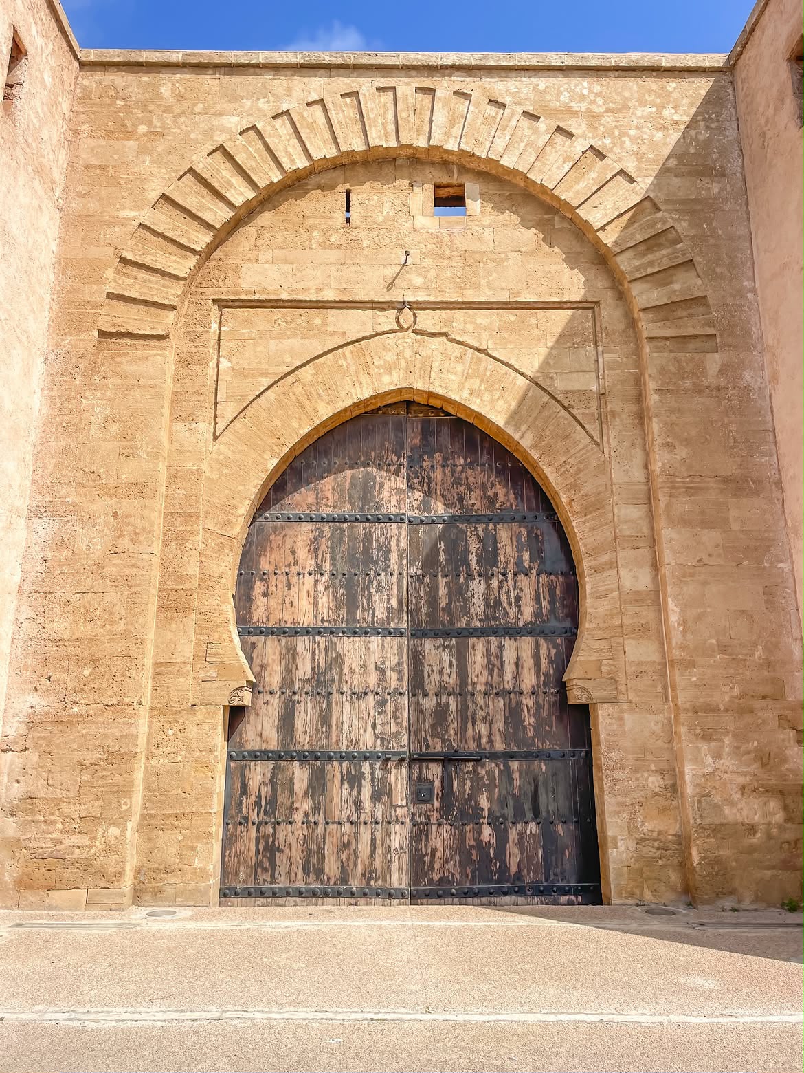 The monumental Bab Oudaya gate of the Kasbah of the Udayas in Rabat