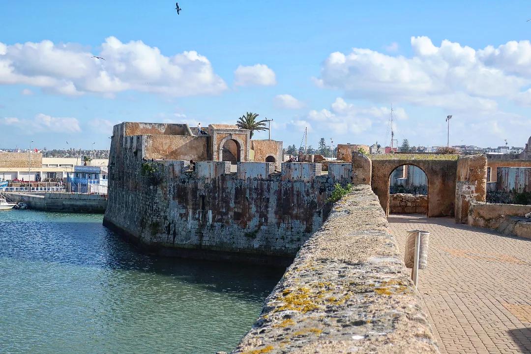 A Portuguese bastion beside the sea in the fortified city of Mazagan, El Jadida