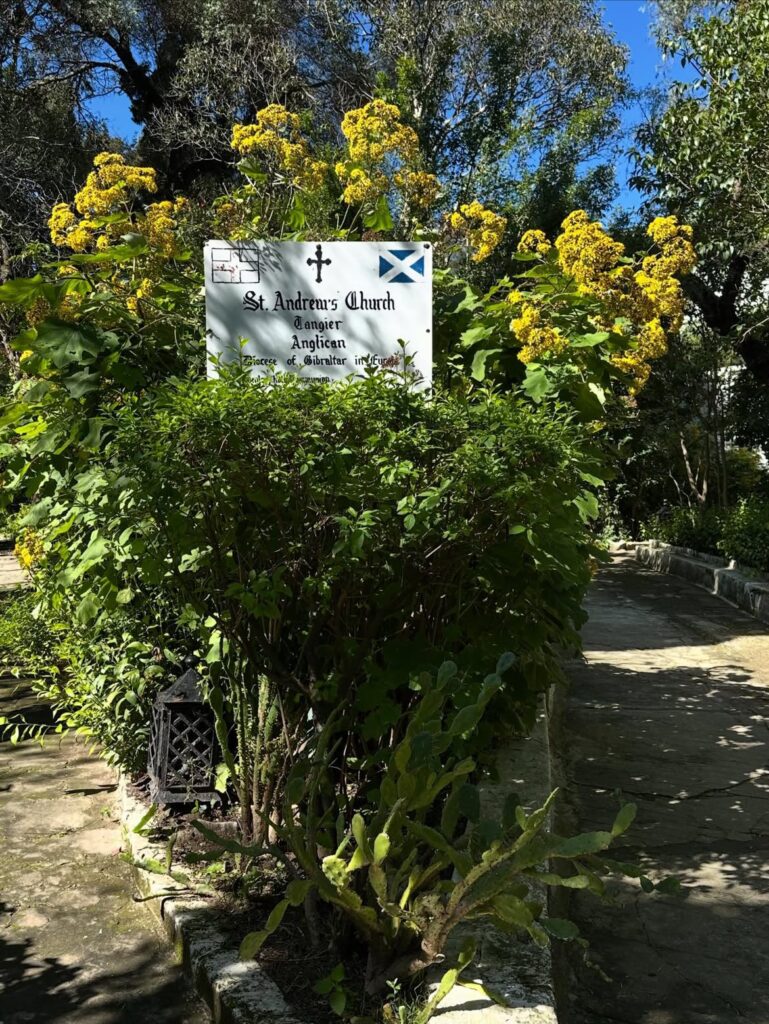 Sign for St Andrew's Anglican Church Tangier, Diocese of Gibraltar in Europe